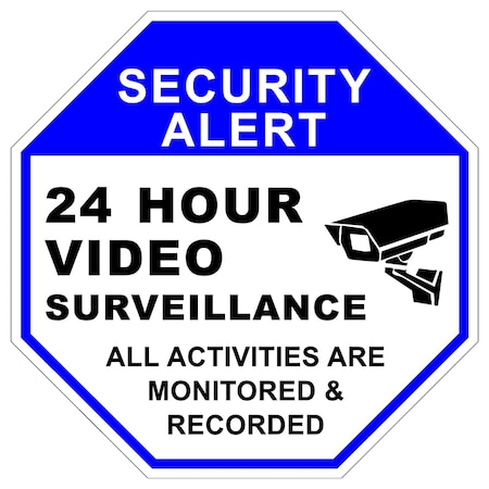 Sign Solutions Usa Security Alert 24 HR Video 24"X24" Diamond Grade Cubed Reflective (DG3) 080 DCS08DWT2424CUS00100